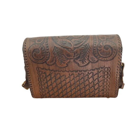 Vintage Joo Kay Tooled Leather Shoulder Bag - Picture 2 of 12